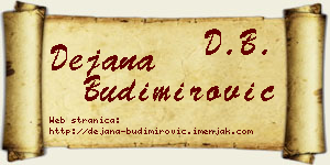 Dejana Budimirović vizit kartica